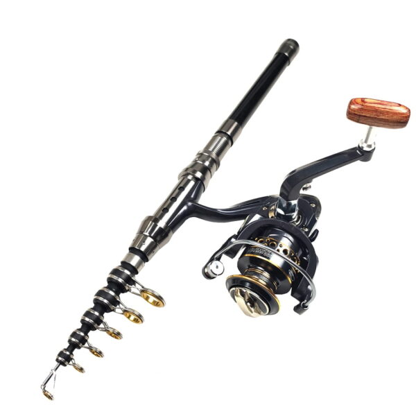 1.8-3.6m feeder rod combo carbon telescopic spinning fishing rod reel set short travel pole boat stick bass carp pike full kit