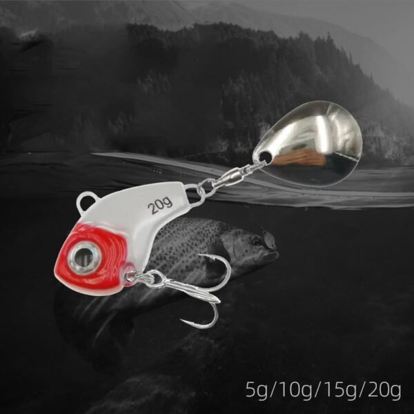 5Pcs Rotating Metal VIB vibration Bait Spinner Spoon Fishing Lures 5/10/15/20g