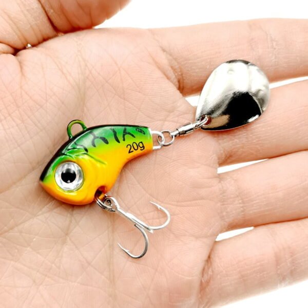 5Pcs Rotating Metal VIB vibration Bait Spinner Spoon Fishing Lures 5/10/15/20g