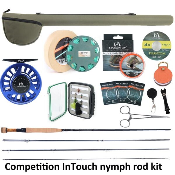 Maximumcatch 2/3WT Competition InTouch Nymph Fly Rod IM12/40T+46T Carbon Fiber 10/10.5FT Moderate Euro Nymphing Fly Fishing Rod - Image 3