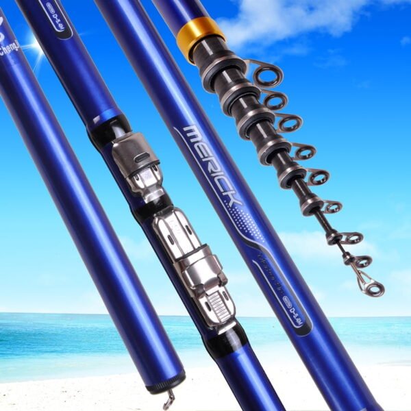 Blue carbon fiber Spinning Rod 3.6M 4.5M 5.4M 6.3M Spinning Fishing Rod Telescopic Rock Fishing Rod Carp Feeder Rod