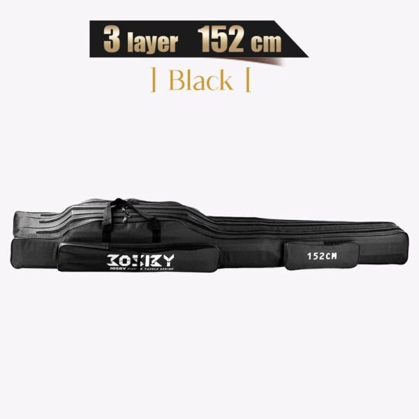 Portable Foldable Fishing Rod Carrier Fish Pole Tools Storage Bag Case - Image 5