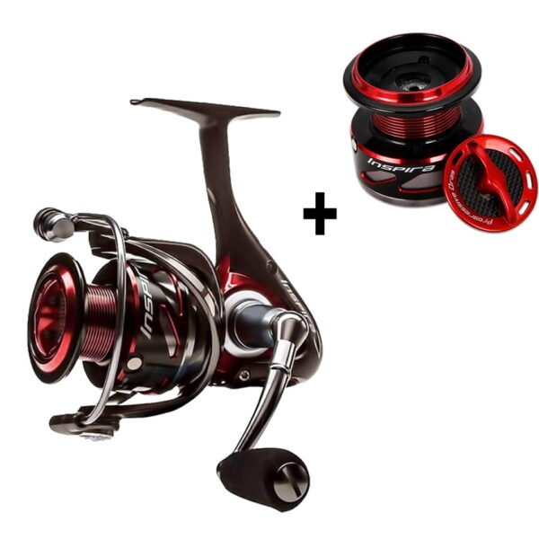 OKUMA Inspira Spinning Fishing Reel Carbon Frame Lightweight Red/Blue/White 5.0:1 8+1BB 5.9-7.9KG Power Freshwater Reels - Image 2