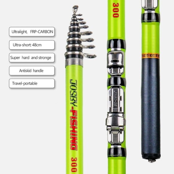 Telescopic Rock Fishing Spinning Rod Mini travel Rod Reel Combo - Image 3