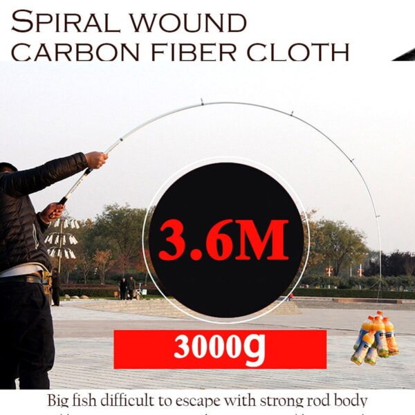 GHOTDA 2.1M -3.6M Carp Fishing Rod feeder Hard FRP Carbon Fiber Telescopic Fishing Rod fishing pole - Image 6