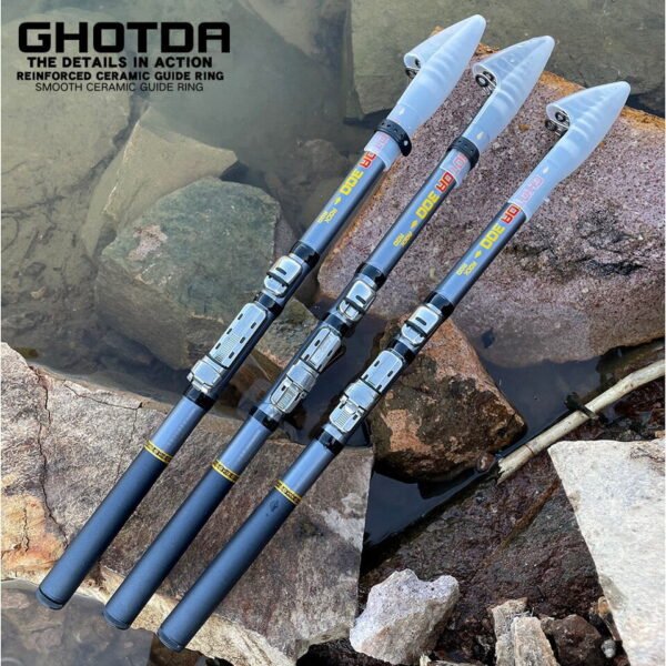 Fishing Rod Ultra-light 1.5-3.0m Rock Fishing Rod Telescopic Carbon Fiber Rod Spinning Rod - Image 2