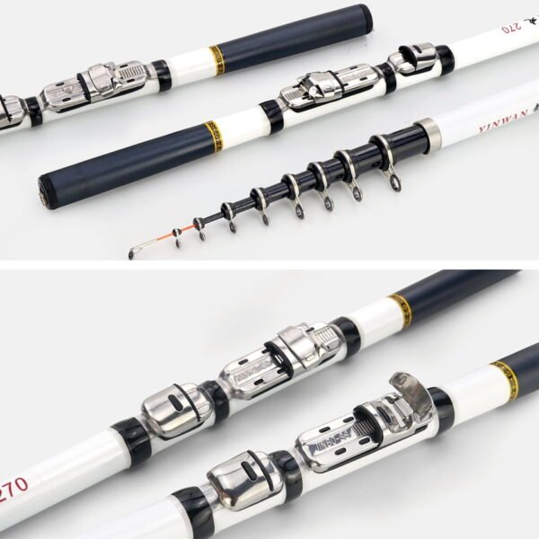 Telescopic Rock Fishing Spinning Rod Mini travel Rod Reel Combo - Image 2