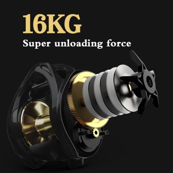 Violent Metal Rocker Profile Baitcasting Reel 16KG Max Drag 9+1 Bearings Slow Carp Fishing Reel Drum Sea Fishing Wheel Saltwater - Image 5