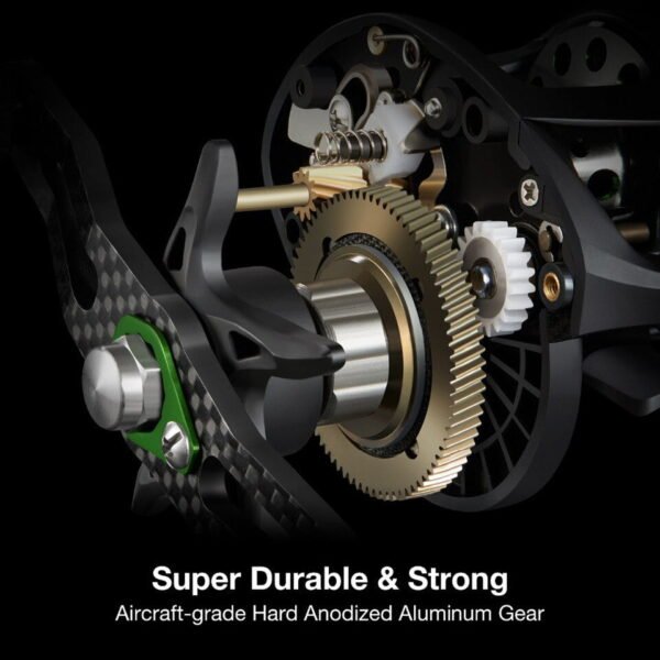 Piscifun Phantom Fishing Reel Carbon Fiber Ultralight 162g Dual Brake 7.7kg Max Drag 7.0:1 Gear Ratio Lake Baitcasting Reel - Image 6