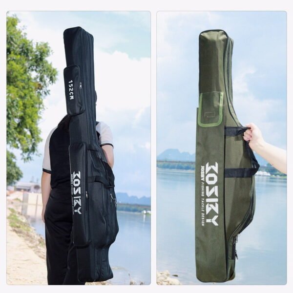 Portable Foldable Fishing Rod Carrier Fish Pole Tools Storage Bag Case - Image 14