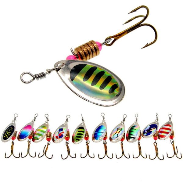 10pcs Crankbaits Fishing Peche Spinner Fishing Lures Wobblers Metal Sequin Trout Spoon With Hooks for Carp Fishing Pesca - Image 6
