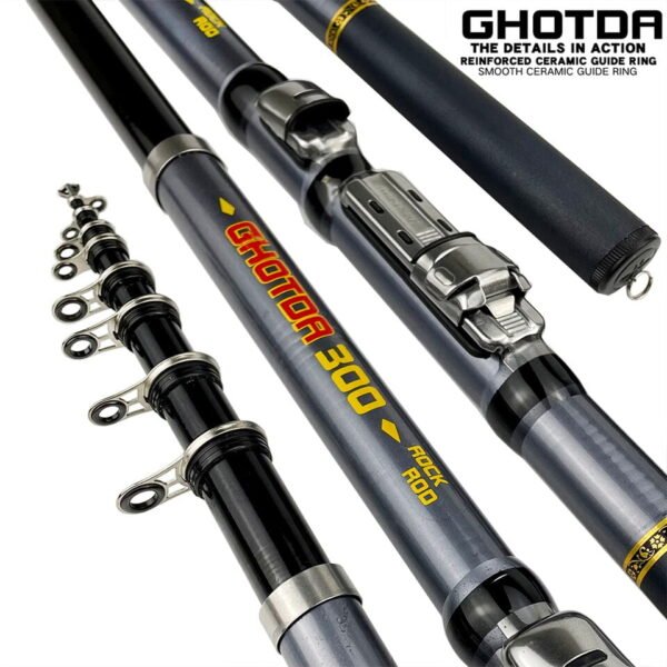 Fishing Rod Ultra-light 1.5-3.0m Rock Fishing Rod Telescopic Carbon Fiber Rod Spinning Rod - Image 7