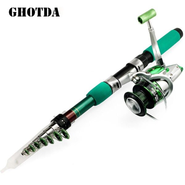 Fishing Rod Combo 1.8-3.6M Telescopic Fishing Rod and Spinning Fishing Reel Fishing Set Carp Fishing Rod Reel Kit - Image 4