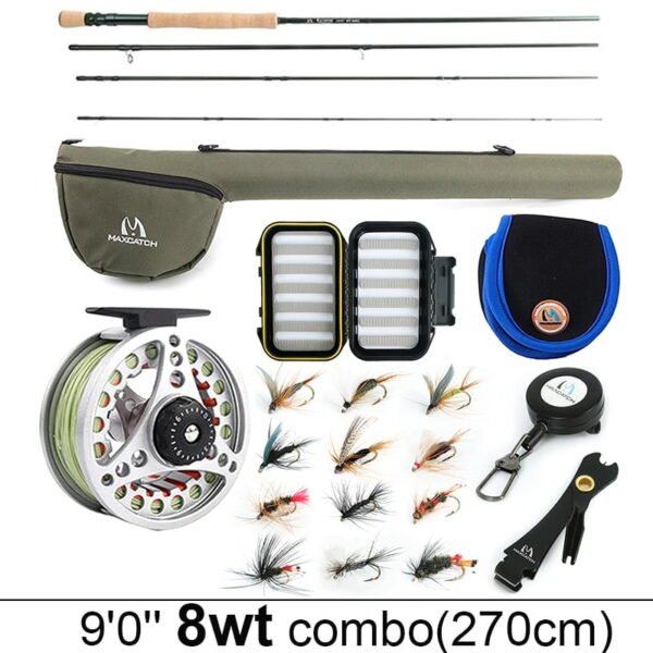 Maximumcatch 3-8WT Fly Fishing Rod And Reel Combo Set 8'6''/9' Medium-fast Fly Rod Pre-spooled Fly Reel & Line &Triangle Tube - Image 3