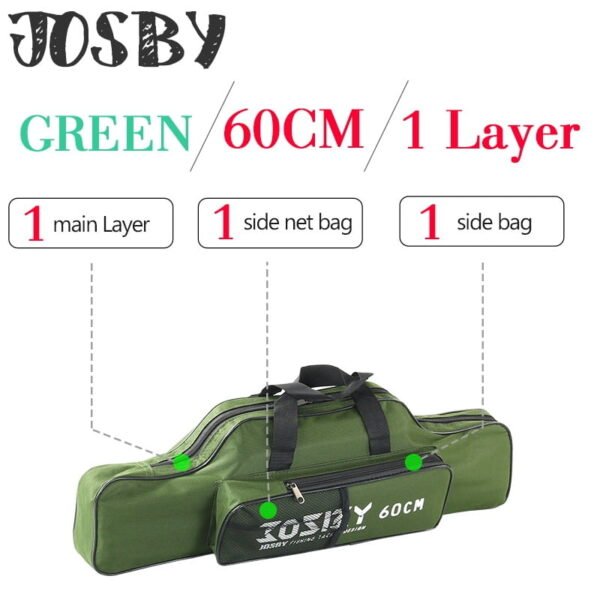 Portable Foldable Fishing Rod Carrier Fish Pole Tools Storage Bag Case - Image 22