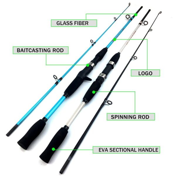 GHOTDA 1.5M 1.8M M Power Lure Rod Casting Spinning Wt 3g-21g Ultra Light Boat Lure Fishing Rod - Image 8