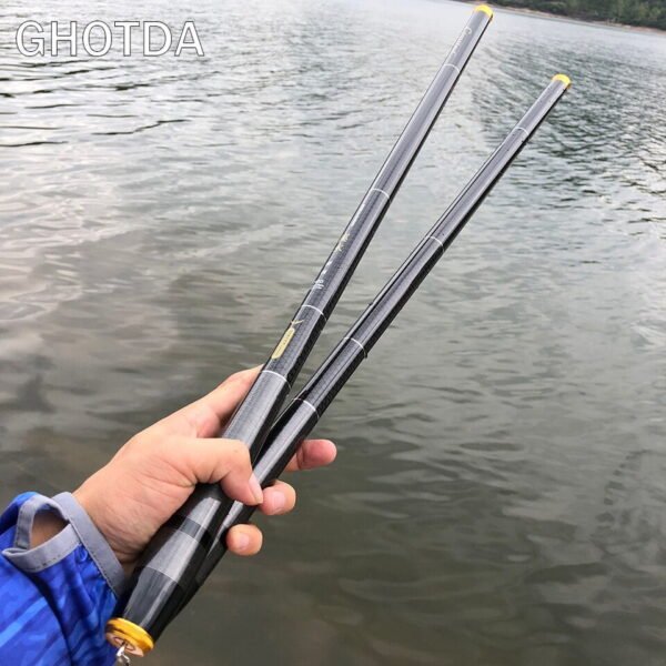 GHOTDA 3.6M -7.2M Carbon Fiber Fishing Rod Telescopic Ultra-light Hard Pole for Stream Freshwater Fishing Pole - Image 2