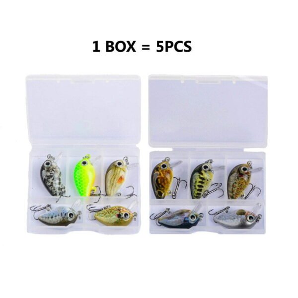 5Pcs 1.8g 3cm Mini Wobblers Crankbait