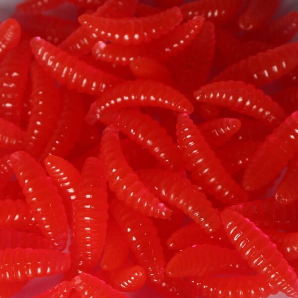 50pcs/bag fishing lure  2cm 0.3g Maggot Grub Soft Fishing Lure - Image 10