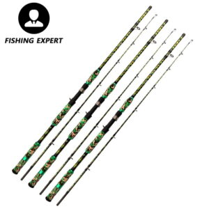 Camouflage 99% High Carbon Casting Rod Power Boat  Lure Fishing Pole Kastking Gear 2.1 2.28 2.4M Telescopic Japan Fishing Tackle