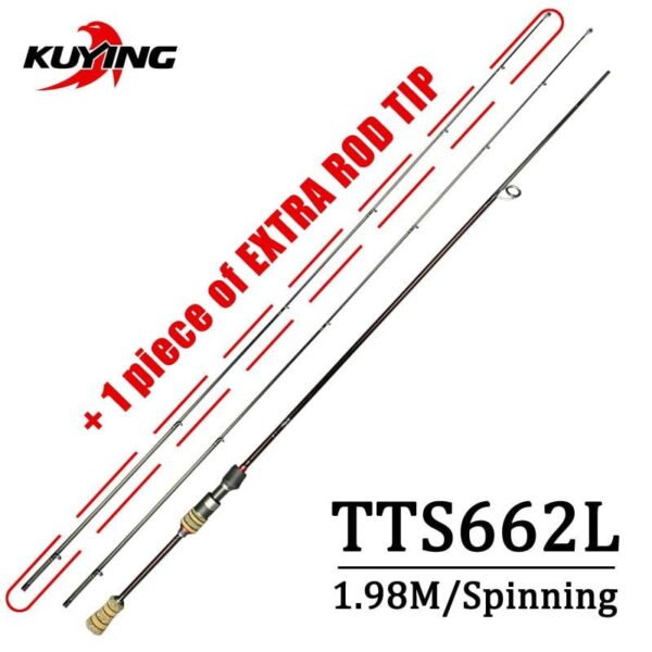 KUYING TETON 1.56m 1.8m 1.86m 1.9m 1.92m 1.98m Super Ultra Soft Light Baitcasting Casting Spinning Lure Fishing Rod Pole Combo - Image 12