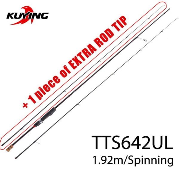 KUYING TETON 1.56m 1.8m 1.86m 1.9m 1.92m 1.98m Super Ultra Soft Light Baitcasting Casting Spinning Lure Fishing Rod Pole Combo