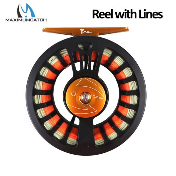 Maximumcatch Tail 3/4 5/6 7/8wt Light Weight Fly Fishing Reel Large Arbor Black Fly Reel - Image 7