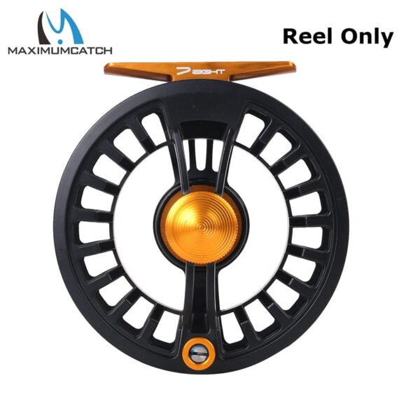 Maximumcatch Tail 3/4 5/6 7/8wt Light Weight Fly Fishing Reel Large Arbor Black Fly Reel