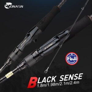 ONASN BLACK SENSE  Rods 2 Section Ultralight Fast Spinning rod