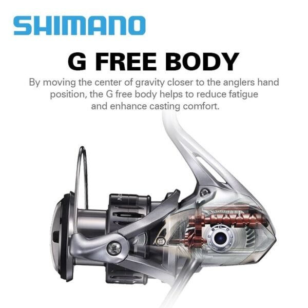 SHIMANO NASCI Spinning Fishing Reel 2500/3000 5+1BB Gear Ratio 5.0:1/6.2:1 Max Drag 4/9kg - Image 4