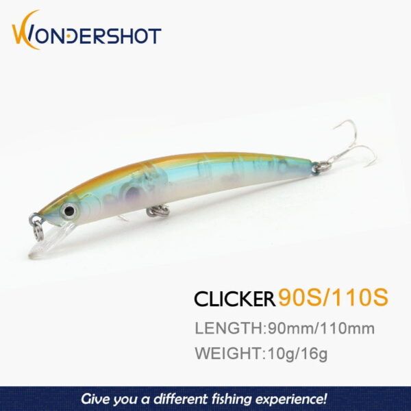 Wondershot A14 Minnow Sea Fishing Lure Saltwater 90mm/110mm Sinking Lure