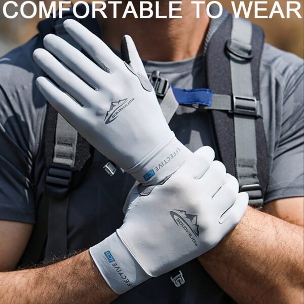 1 Pair Fishing and Cycling Gloves Ice Silk Anti-slip Breathable - Image 4