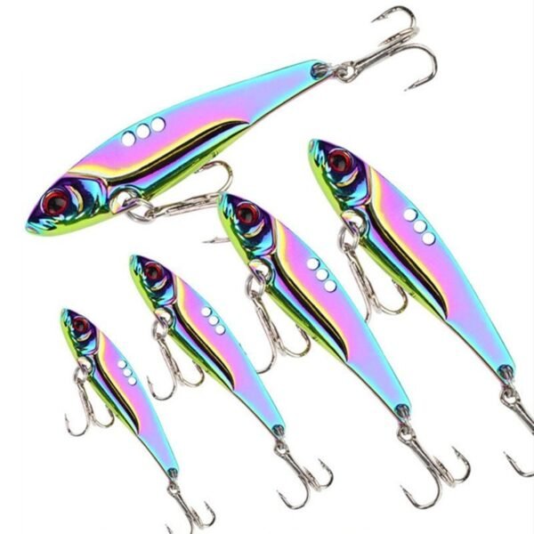 1 Pcs Metal  Colorful Vibration VIB Sequin Luya Artificial Bass Bait