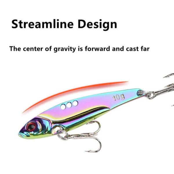 1 Pcs Metal  Colorful Vibration VIB Sequin Luya Artificial Bass Bait