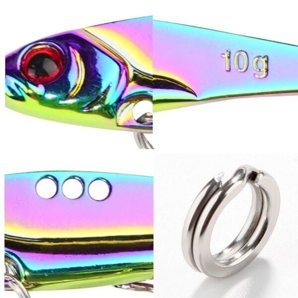 1 Pcs Metal  Colorful Vibration VIB Sequin Luya Artificial Bass Bait