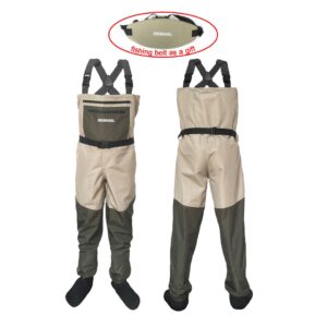 3/5 Layer Fishing Waders with Neoprene Boots