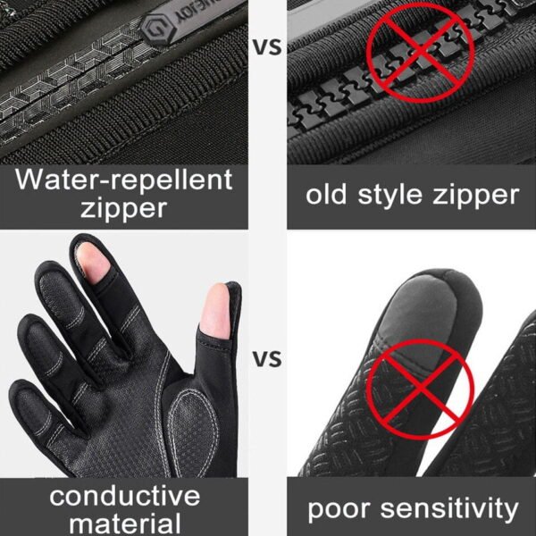 Winter Fishing Gloves 2 Finger Flip Waterproof Windproof - Image 8