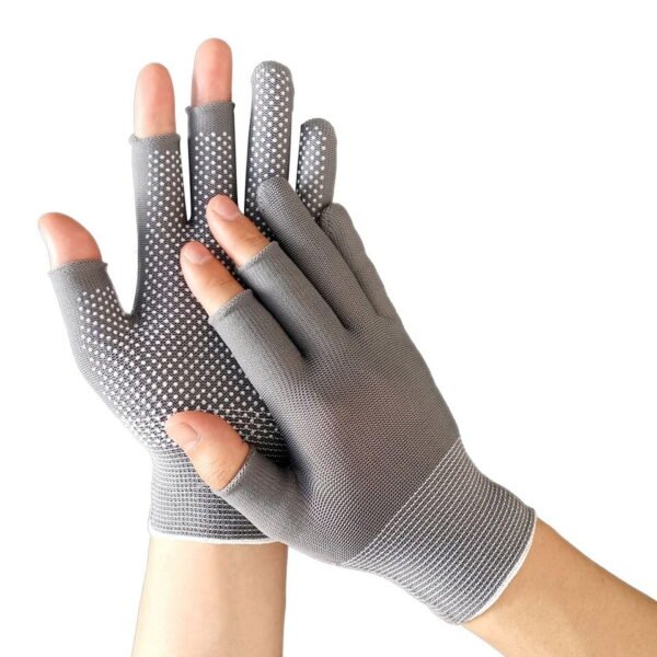 1 Pair Anti-Slip Breathable Fishing Gloves Two Finger Cut - Image 15