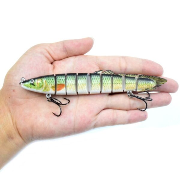 130MM 9 Segment Bait Multi Jointed Fishing Lures 3D Fake Eel Lure Crankbait Artificial Bait Hard Swimbait Lure Sinking Wobblers - Image 3