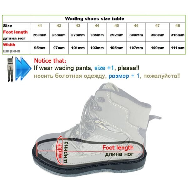 Fly Fishing Aqua Shoes Self-lock Felt Sole - Image 5