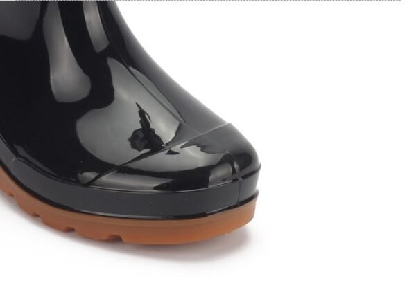 Black Men Rainboots Ankle Boots Waterproof - Image 2