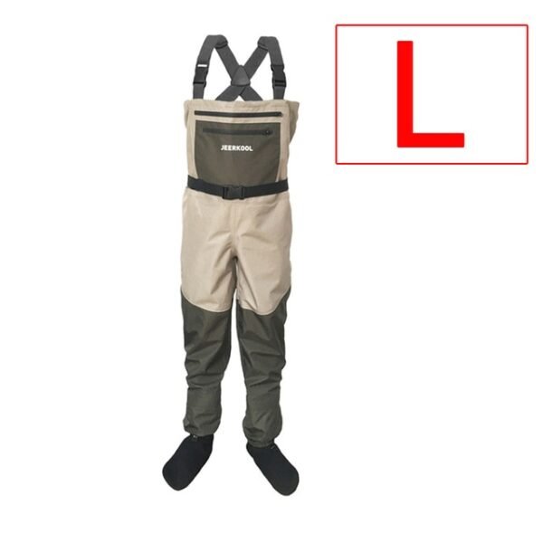 JEERKOOL Fly Fishing Waders Wading Pants Fishing Waders Pants Portable Chest Waterproof Overalls Boots Clothes Stocking Foot - Image 4