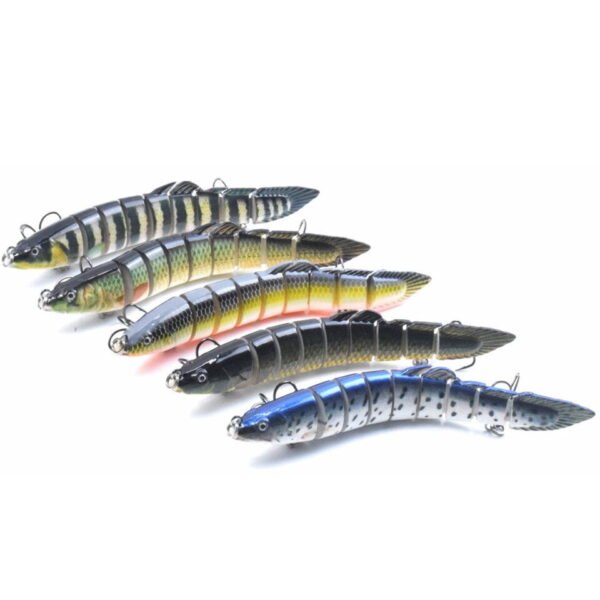 130MM 9 Segment Bait Multi Jointed Fishing Lures 3D Fake Eel Lure Crankbait Artificial Bait Hard Swimbait Lure Sinking Wobblers - Image 4