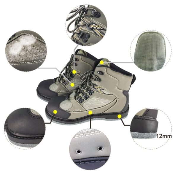JEERKOOL Fly Fishing Waders Shoes Waders Fishing Wading Shoes & Pants Fishing Boots Aqua Set Rock Sports Waders Felt Sole Hunt - Image 2