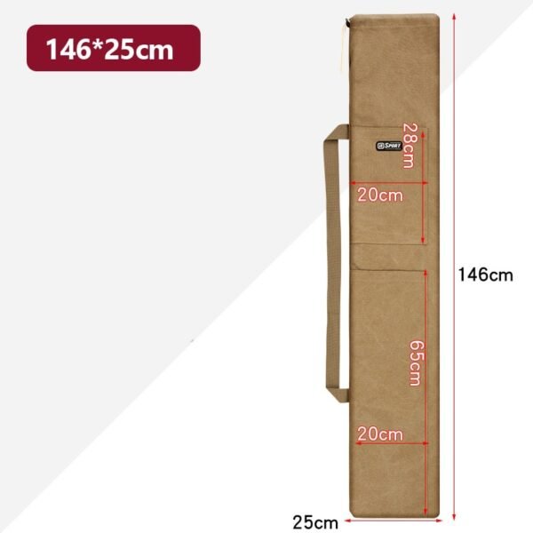 Folding Portable Fishing Rod Bag Thickening Canvas X640G - Image 6