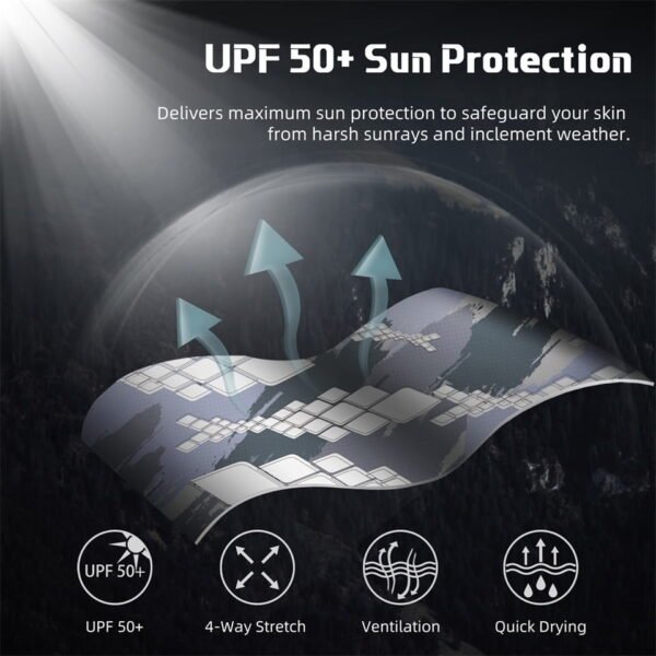 RUNCL Summer Fishing Gloves SPF Sun Men Hands Protection Gloves - Image 4