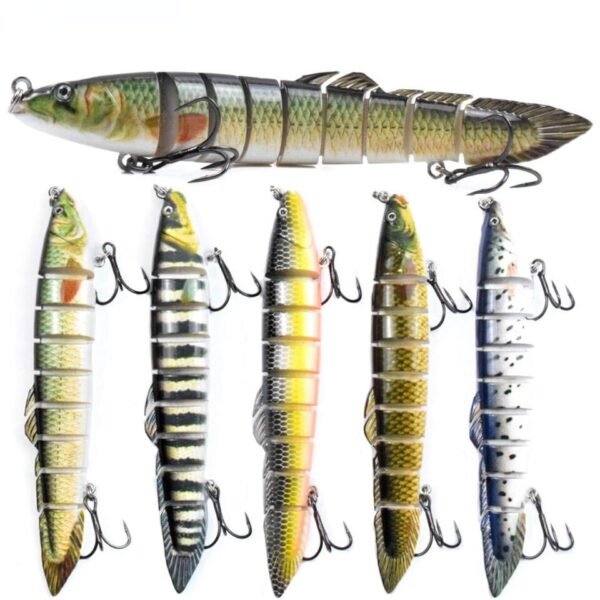 130MM 9 Segment Bait Multi Jointed Fishing Lures 3D Fake Eel Lure Crankbait Artificial Bait Hard Swimbait Lure Sinking Wobblers