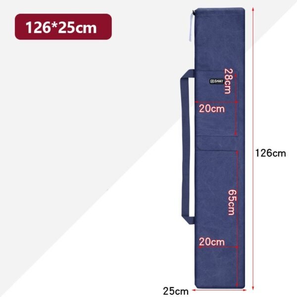 Folding Portable Fishing Rod Bag Thickening Canvas X640G - Image 8