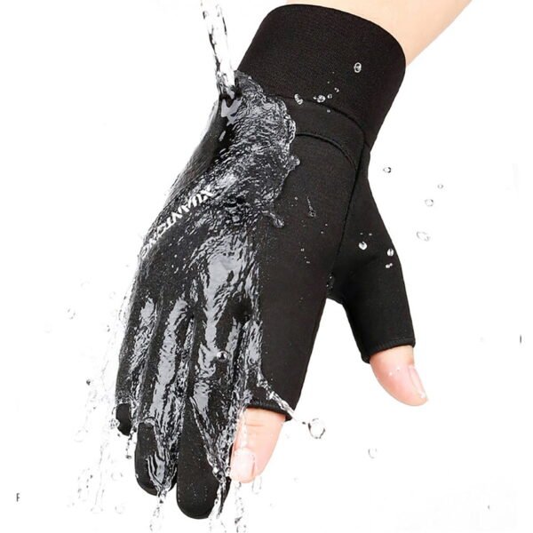 1 Pair Winter Windproof Warm Fishing Gloves Exposed Two-finger - Image 7