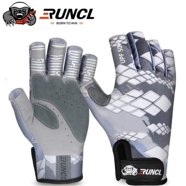 RUNCL Summer Fishing Gloves SPF Sun Men Hands Protection Gloves